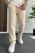 Erkek Rahat Kalıp Yazlık Pantolon Krem Edw269