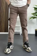 Erkek Regular Kargo Cepli Pantolon Kahverengi Edw232