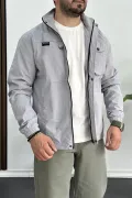 Erkek Regular Krinkıl Kumaş Mevsimlik Ceket Gri Edw082