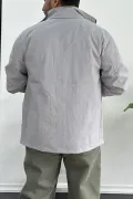 Erkek Regular Krinkıl Kumaş Mevsimlik Ceket Gri Edw082