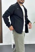 Erkek Regular Krinkıl Kumaş Mevsimlik Ceket Siyah Edw082