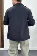Erkek Regular Krinkıl Kumaş Mevsimlik Ceket Siyah Edw082