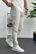 Erkek Yan Cepli Kargo Pantolon Taş Edw400