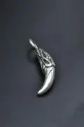 Kurt Dişi Gümüş Kaplama Kolye