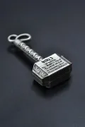 Thor Mjolnir Çekiç Gümüş Kaplama Kolye