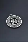 Viking Üçgen Pusula Gümüş Kaplama Kolye