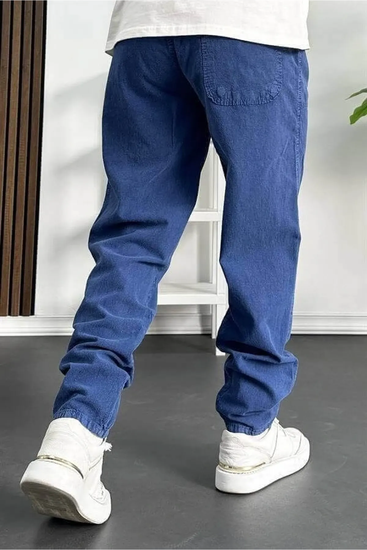 Erkek Baggy Kalıp Pantolon Mavi Edw130