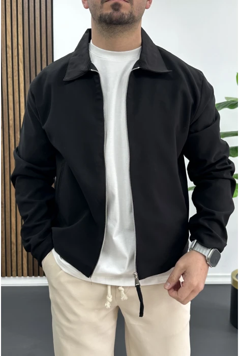 Erkek Normal Kalıp İnce Mevsimlik Ceket Siyah Edw445