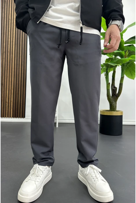 Erkek Düz Jogger Pantolon Antrasit Edw451