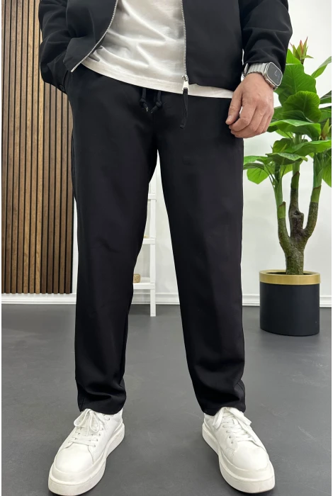Erkek Düz Jogger Pantolon Siyah Edw451