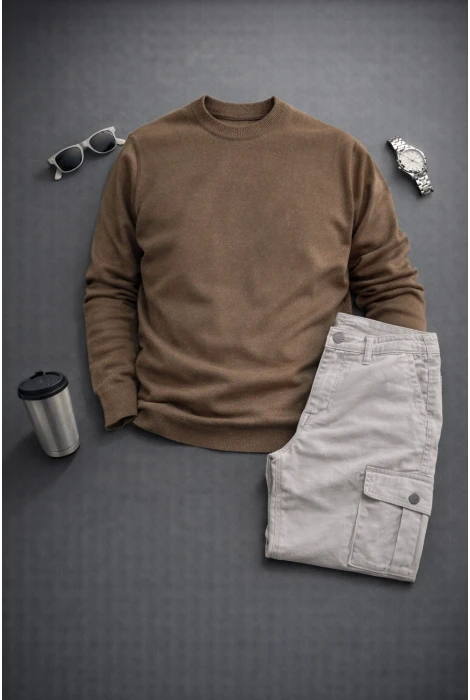 Erkek Kazak Pantolon 2li Takım T2 Edw467