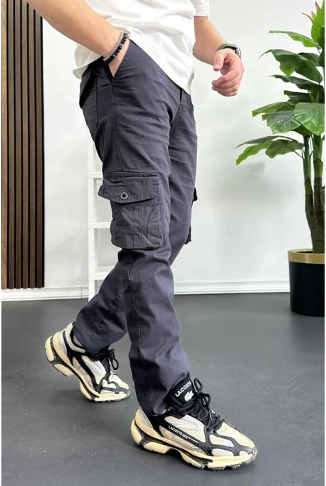 Erkek Regular Kargo Cepli Pantolon Füme Edw232