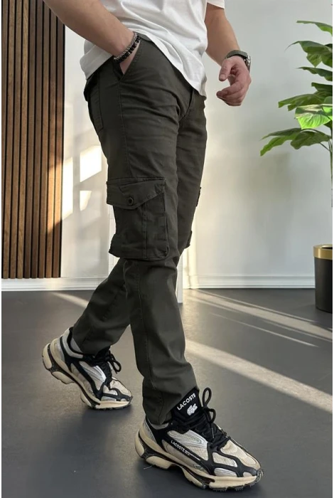 Erkek Regular Kargo Cepli Pantolon Yeşil Edw232