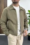 Erkek Normal Kalıp İnce Mevsimlik Ceket Yeşil Edw445