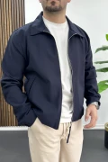 Erkek Normal Kalıp İnce Mevsimlik Ceket Lacivert Edw445