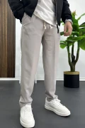 Erkek Düz Jogger Pantolon Gri Edw451