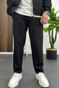 Erkek Düz Jogger Pantolon Siyah Edw451