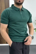 Erkek Polo Yaka Düz Tişört Yeşil Edw455