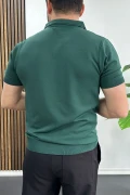 Erkek Polo Yaka Düz Tişört Yeşil Edw455