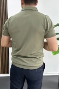 Erkek Polo Yaka Düz Tişört Açık Yeşil Edw455