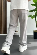 Erkek Rahat Kesim Düz Jogger Pantolon Gri Edw468
