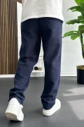 Erkek Beli Düğmeli Pantolon Lacivert Edw469