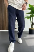 Erkek Beli Düğmeli Pantolon Lacivert Edw469