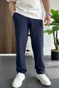 Erkek Beli Düğmeli Pantolon Lacivert Edw469
