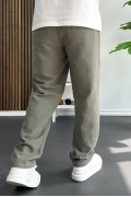 Erkek Beli Düğmeli Pantolon Yeşil Edw469