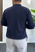 Erkek Açık Yaka Normal Kalıp Kazak Lacivert Edw412