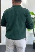 Erkek Açık Yaka Normal Kalıp Kazak Yeşil Edw412