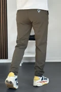 Erkek Beli Düğmeli Dar Paça Jogger Pantolon Yeşil Edw224