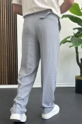 Erkek Beli Düğmeli Rahat Kalıp Yazlık Pantolon Mavi Edw393