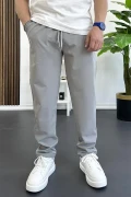 Erkek Beli Lastikli Jogger Pantolon Gri Edw354