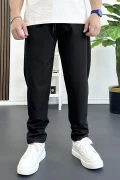 Erkek Beli Lastikli Jogger Pantolon Siyah Edw354