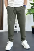 Erkek Beli Lastikli Jogger Pantolon Yeşil Edw354