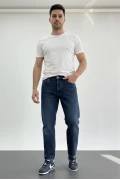 Erkek Boyfriend Geniş Kesim Kot Pantolon Lacivert Edw425