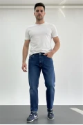 Erkek Boyfriend Geniş Kesim Kot Pantolon Mavi Edw425