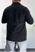 Erkek Büyük Cepli Gömlek Ceket Siyah Edw200