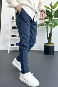 Erkek Dar Paça Jogger Pantolon Lacivert Edw384