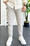 Erkek Dar Paça Jogger Pantolon Taş Rengi Edw384