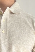 Erkek Düğmeli Polo Yaka Kazak Bej Edw231