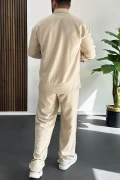 Erkek Gömlek Pantolon Takım Bej Edw268