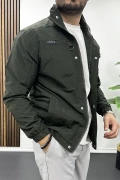 Erkek Krinkıl Kumaş Mevsimlik Ceket Koyu Yeşil Edw207