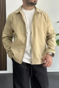 Erkek Oversize Trenç Ceket Mevsimlik Kahverengi Edw360