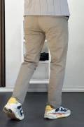 Erkek Pamuklu Chino Pantolon Standart Kalıp Yeşil Edw225