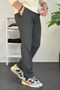 Erkek Pamuklu Kumaş Regular Pantolon Antrasit Edw226