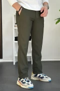 Erkek Pamuklu Kumaş Regular Pantolon Yeşil Edw226