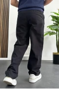 Erkek Rahat Kalıp Keten Pantolon Siyah Edw266