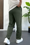 Erkek Rahat Kalıp Pileli Pantolon Yeşil Edw402
